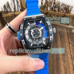 Swiss Copy Franck Muller Skafander Watch SS Blue Skeleton Dial